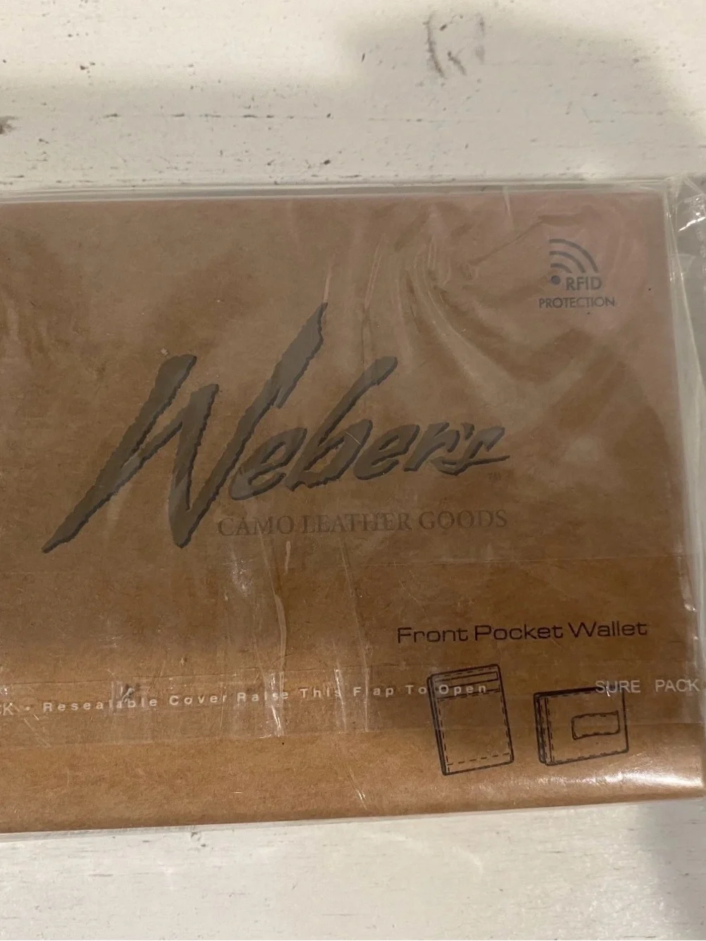 Caramel Front Pocket RFID Wallet with Trout Concho